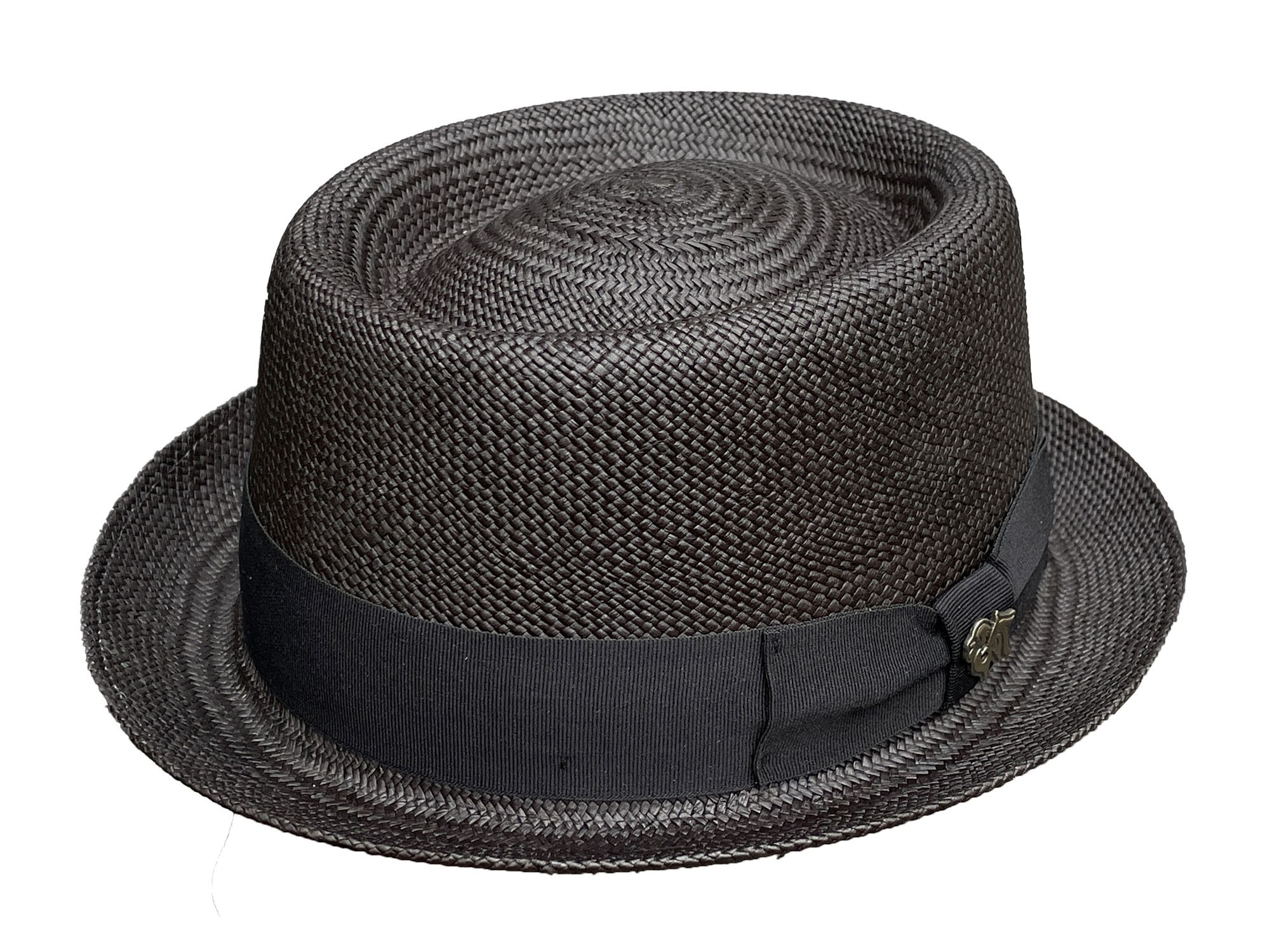 Chapéu Pork Pie Trilby Panamá Legítimo Bigalli Black
