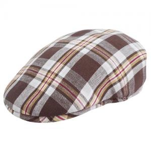 Boina Masculina Liverpool Xadrez Tartan Marrom e Bege San Doná