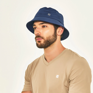 Chapéu Bucket Uv Line Toronto Marinho com Proteção Solar