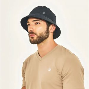 Chapéu Bucket Uv Line Toronto Preto com Proteção Solar