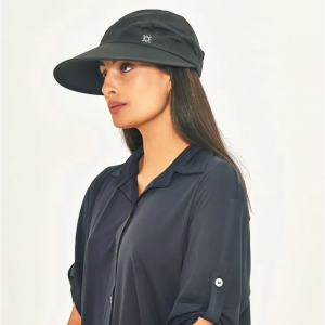 Viseira Feminina UV Line Nice Preta com Proteção Solar UV