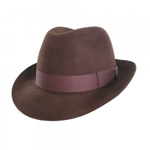 Chapéu Masculino Aba Curta Cury Fedora Chocolate