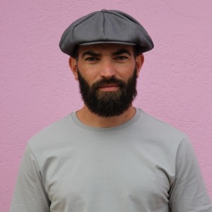 Boina Inglesa Masculina Oitavada Peaky Cinza 