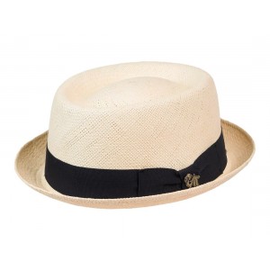 Chapéu Pork Pie Trilby Panamá Legítimo Bigalli Natural