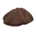Boina Inglesa Masculina Oitavada Peaky Blinders Marrom Texturizado