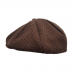 Boina Inglesa Masculina Oitavada Peaky Blinders Marrom Texturizado