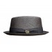 Chapéu Pork Pie Trilby Panamá Legítimo Bigalli Black
